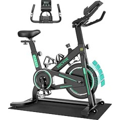 Micyox Ergometer Exercise Bike with Magnetic Resistance Fitness Bikes, MX87 Indoor Bike with 12 kg Flywheel, LCD Monitor with Heart Rate Monitor, iPad Holder, Home Trainer, 150 kg Load Capacity