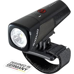 SIGMA SPORT - Buster 800 HL | LED Helmet Light 800 Lumen | Battery Operated Light for Bicycle Helmet with Five Mode Profiles | Secure Attachment to Bicycle Helmet | Colour: Black