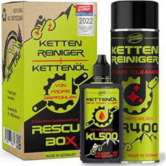 Oriģinālā SYPRIN velosipēdu ķēžu eļļa + Velosipēdu ķēžu tīrītājs - Premium Drive Cleaner kalnu velosipēdiem, e-velosipēdiem un šosejas velosipēdiem - Augstas kvalitātes velosipēdu ķēžu eļļas un tīrīšanas komplekts - Ražots V