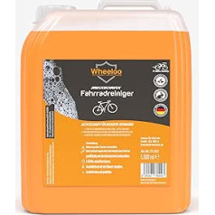 WHEELOO 5L Velosipēdu tīrīšanas līdzeklis Made in Germany I Visām virsmām un ķēdēm I Premium Cleaner Velosipēdu & E Velosipēdu I Care Produkts Bioloģiski noārdāms I Bicycle Care 5 L Uzpildes tvertne 5000 ml