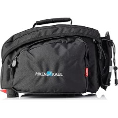 KLICKfix velosipēdu soma Rackpack 1 priekš Racktime Pannier bagāžnieka soma, melna, 35 x 28 x 22 cm