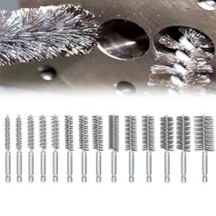 14pcs Drill Brush Set, Stainless Steel Brush with 1/4