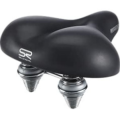 Selle Royal Manhattan 6491 City Touring velosipēda segli ar gēla ielaidumu un piekares atsperēm, melnas