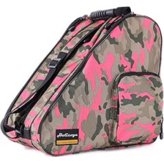 Holisogn Ice Bags, Inline and Roller Skate Bags, High Quality Fashion Bags for Kids, Teens, Adults in All Sizes (Camouflage Rose Red HLS003)