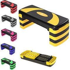 MAXSTRENGTH Max Strength Aerobic Stepper Cardio Fitness Step Board — 5 līmeņu mājas trenažieru zāles vingrinājumu bloks