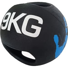 AGYH Binaural Medicine Ball Gravity Ball Gym Ball Gumijas bumba, kas piemērota mājas sporta zālei un jogas studijai, viegli turama, 9 kg / 19,8 mārciņas