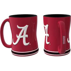 Boelter Brands NCAA Alabama Crimson Tide Unisex 400 ml Sculpted Relief kafijas krūze, sarkana 14 unces