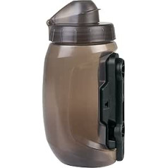 MonkeyLink MonkeyBottle Twist komplekts 450 ml ūdens pudele ar velosipēda turētāju, velosipēda piederumi (magnētisks turētājs, aizsardzība pret notecēšanu un noplūdi, liela ūdens plūsma, tilpums: 450 ml), caurspīdīgs