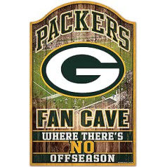 Wincraft NFL Green Bay Packers Fan Cave Wooden Sign Wood Shield stadions