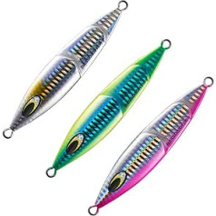 3 x Bassdash Vertical Jigs Lure Metāla karotes Sālsūdens Saldūdens Makšķerēšanai 3 Krāsas 4 Svari