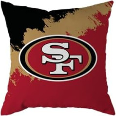 NFL San Francisco 49ers Futbola spilvens Brush Spilvens Dīvāna spilvens 50 x 50 cm, daudzkrāsains