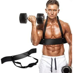 Priecīgs Arm Blaster Triceps Biceps Fitness Roku Treniņš Bicep Curl Support Blaster Bicep Isolator Muskuļu veidošana ar regulējamu siksnu kultūrismam svarcelšanai