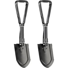 Semptec Urban Survival Technology Snow Shovel: Set of 2 3-in-1 Combination Folding Shovel with Saw and Pickaxe (Folding Shovel Ultralight, Outdoor Folding Shovel, Saw Blades)