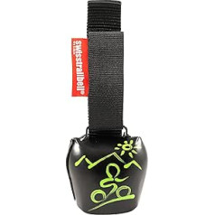 Swisstrailbell® Deep Black ar Green Mountain Biker, Trailbell