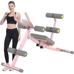 Ab-Workout-Ausrüstung, Einstellbare Bauch-Maschine Ganzkörper-Workout für Home Gym, Körper Formende Faltbare Taille Trainer passend für Anfänger Rot