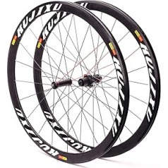 RUJIXU 700c velosipēda riteņu šosejas riteņu pāra C/V bremžu klinčera 38 mm ātrās atbrīvošanas kasete 7 8 9 10 11 ātruma kasete 1960 g (Krāsa: B, Izmērs: 700 C)