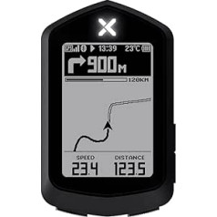 XOSS NAV GPS velodators, velosipēda spidometrs bezvadu režīmā ar navigāciju, ātrās uzlādes USB Type-C, ūdensizturīgs IPX7, 2,4 collu HD ekrāns