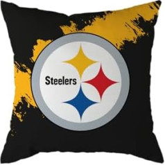 NFL spilvens Pittsburgh Steelers Futbola spilvens Brush Spilvens Dīvāna spilvens 50 x 50 cm, daudzkrāsains