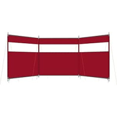 WRTN Camping Windbreak, Windbreak, Beach, Windscreen, Parasol, Can Be Used As Tent Tarpaulin For Garden, Picnic, Barbecue, Campfire (Red)