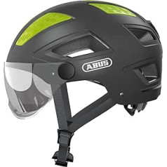 Abus Hyban 2.0 Ace City Cycling Helmet with Visor, Light and ABS Hard Shell for Men and Women