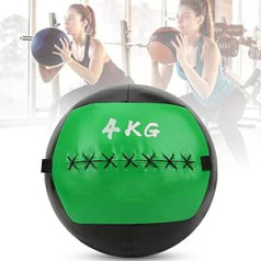 Keenso Leather Fitness Bodybuilding Wall Bumba, Gravity Soft Training Balls līdzsvara treniņam (zaļi melni/sarkanīgi melni)