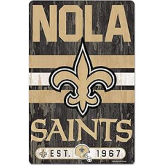 Wincraft NFL New Orleans Saints Wooden Sign Wood sauklis NOLA