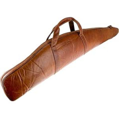 Alpenleder Hunter Rifle Bag (Handmade) Sustainable Organic Leather from Regional Agriculture, Weapon Bag for Long Guns, Case with TSA Lock Fair Produced (125 x 30 x 15 cm, Cognac)