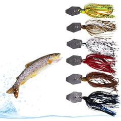 6 gab. Mākslīgie mānekļi Makšķerēšanas mānekļi Jig Kit Chatterbait Buzzbait Makšķerēšanas mānekļi foreļu bass līdakai