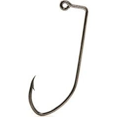 Mustad 32500-bn-2/0-1000 1 x Lieljaudas 90° Bonito Jig Hook makšķerēšanas termināla piederumi (1000 iepakojums), bronza, izmērs 2/0