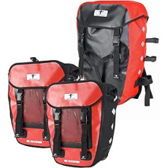 Red Loon IDEALE Hitec 3 Velosipēdu Panniers Melns/Sarkans