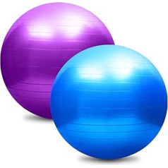 2 x jogas bumba 65 cm vingrošanas bumba, grūtniecības un dzemdību bumbas krēsls, elastīga sēdbumba, sabiezināta pilates bumba pret sprādzieniem fitnesa treniņiem ar piepūšamo sūkni