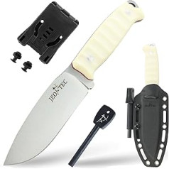 JEO-TEC Nº3 Survival Bushcraft Knife Outdoor Camping Belt Knife Hunting Knife Survival Knife Steel Mova Kydex Sheath