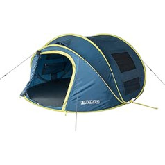 ACAMP Pop-Up Tent for 4 People in Blue - Includes Carry Bag - For Festivals and Camping Holidays