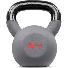 Hop-Sport čuguna neoprēna pārklājumu vinila kettlebell 4-24kg