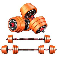 Dumbbells Set Dumbbells Adjustable Weights, Knurled Bars with Spinlock Collars Adjustable for Strength Training