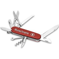 Victorinox Huntsman Pocket Knife with Engraving I Gift for Men I Gifts for Birthday I Knife with Engraving I Swiss Army Knife Personalised I 15 Functions