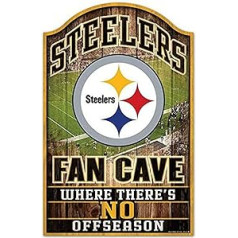 NFL 05958010 Pittsburgh Steelers koka zīme, 11 x 17 collu melna