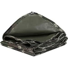 Camouflage Tarpaulin Heavy Duty, 4 x 3 m Camo Tarps, Suitable for Waterproof Gardening, Fishing, Hammock, Rain Fly Tent, Tarp, Footprint, Shelter, Ground Cloth, Multi Size Options, Woodland Colour