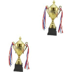 BESPORTBLE Iepakojumā 2 futbola rotaļlietas, futbola trofeja, bērnu rotaļlietas, mini rotaļlietas bērniem, futbola medaļas bērniem, balvas trofeja, Helovīna trofejas balvas