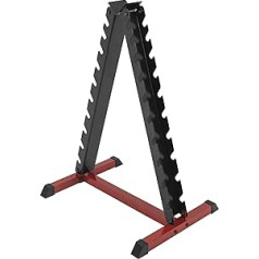 GORILLA SPORTS® hanteles statīvs - hanteles statīvs ar 20 plauktiem, maksimālā kravnesība 150 kg, melns - svaru statīvs, hanteles statīvs, hanteles statīvs, hanteles koks, fitness