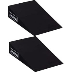 Squat Wedge Ramp Neslīdoša joga Pilates Block Slant Board Teļu nestuves Heavy Duty 2 Pack EVA putu pēdas potītes slīpā dēļa platforma palielinātam papēža un ikru augstumam