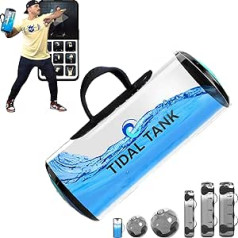 Alternatyvus „Tidal Tank Sandbag“ 45 svarų reguliuojamas vandens krepšys ir „Power Bag“ su „Water Core Balance Aquabag“ nešiojama stabilumo kūno rengybos įranga, įskaitant internetinį treniruočių centrą, mėlyną, virdulį