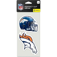 WinCraft NFL 47566011 Denver Broncos Perfect Cut Decal (2 komplektā), 10,2 x 10,2 cm