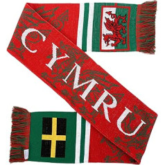 Euroscarves Cymru Wales Football Trikotāžas Šalle