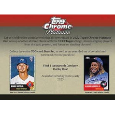 2022. gada Topps Chrome Platinum jubilejas beisbola MLB hobiju kaste