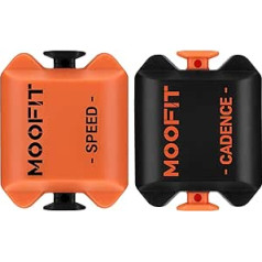 moofit ātruma sensors un kadences sensors, Bluetooth & ANT+ bezvadu ātruma, attāluma un kadences sensors ar IP67 ūdensizturīgu zemas enerģijas tehnoloģiju, oranžs