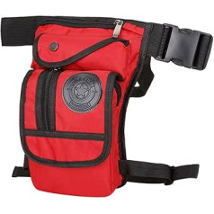 Xieben Motorcycle Leg Bag Drop Leg Bag Waist Bag Leg Bag for Men Women Waist Belt Bag Cycling Travel Outdoor Sports Tactical Military Hiking Camping, red