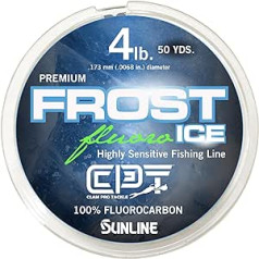 Clam Corporation Unisex Adult CPT Frost Fluorocarbon 2 lb Clear 50 Yard makšķerēšanas aprīkojums, vairāki, viens izmērs