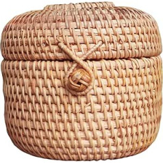 XENITE Round Storage Box,Seagrass Baskets,Round Crackers,Table Decoration,Bread Basket,Food Basket,Egg Basket,Candy Basket,Rattan Storage Basket,Storage Baskets,Woven Bread