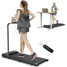 bigzzia Laufband mit Klappbarer Griifstange - Walking Pad Laufbänder Untertisch Laufgerät Elektrisch Tragbar Heim-Fitnessgerät für Zuhause Joggen